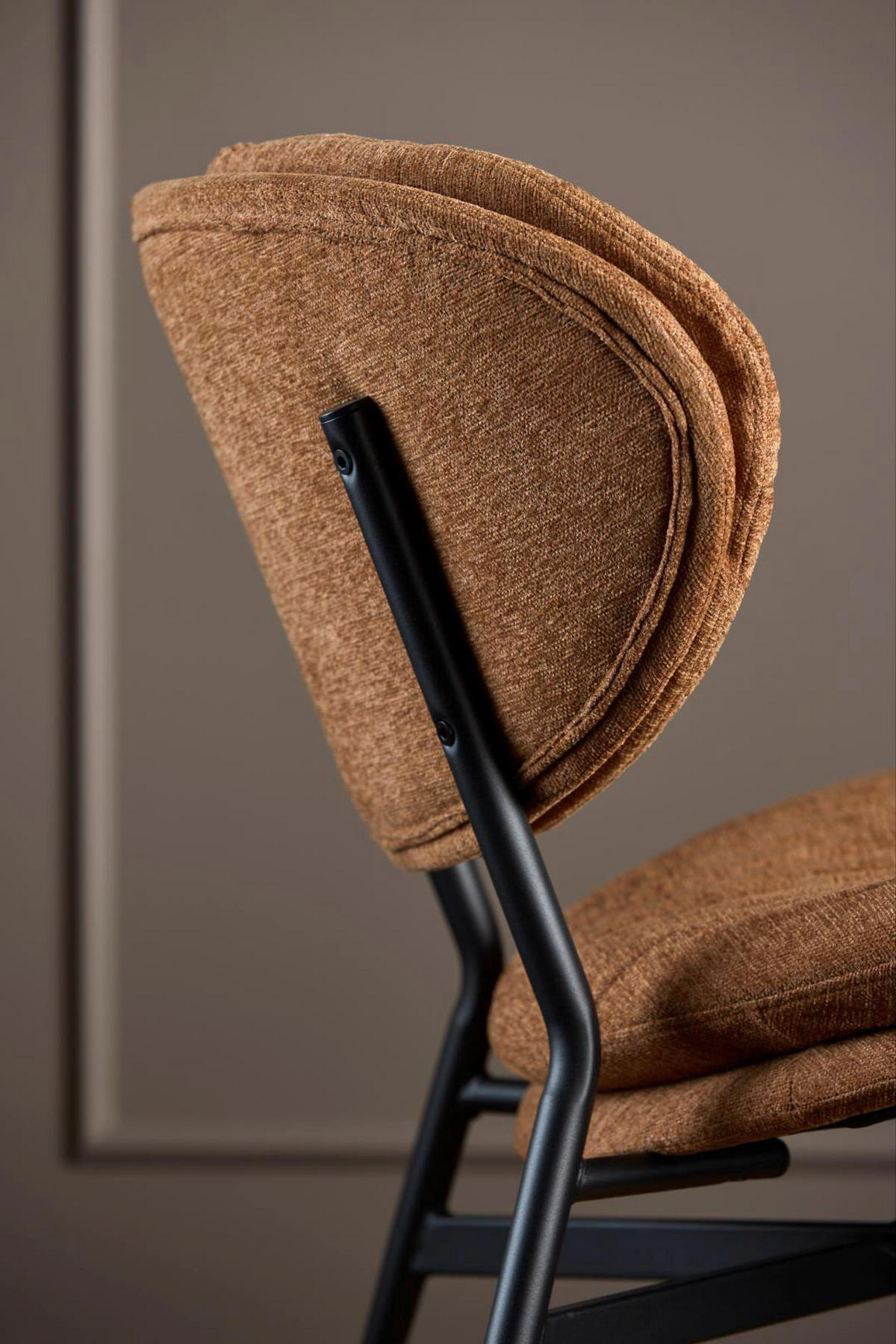FÅTÖLJ i metall, textil terrakotta  - terrakotta, Design, metall/textil (70/73/76cm) - Best Price