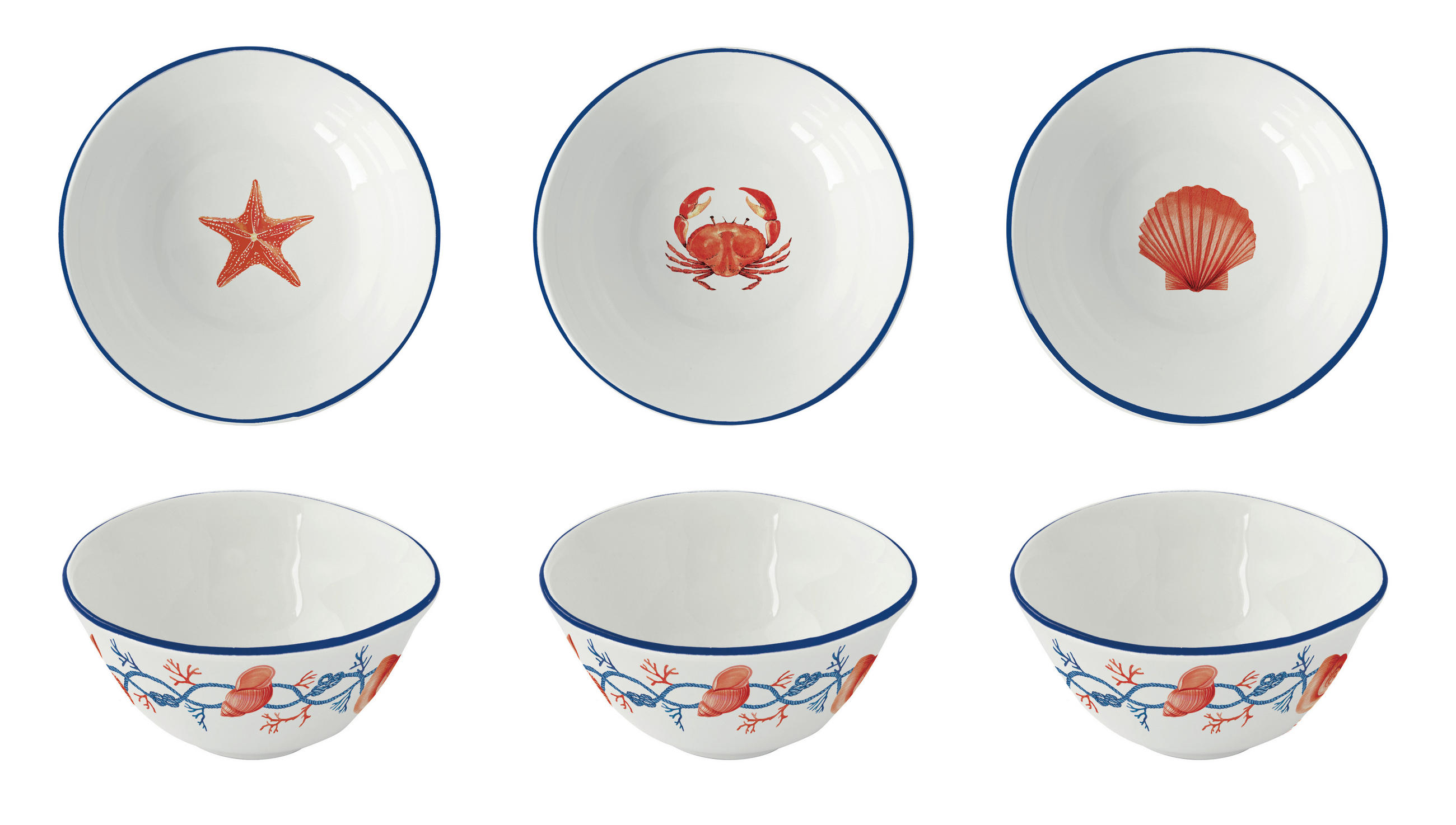 SET ZDJELA   10/10/4.5 cm         - bijela/crvena, Lifestyle, keramika (10/10/4.5cm) - Easy Life