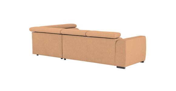 ECKSOFA Rostfarben Struktur - Rostfarben/Schwarz, Design, Kunststoff/Textil (284/205cm) - Xora