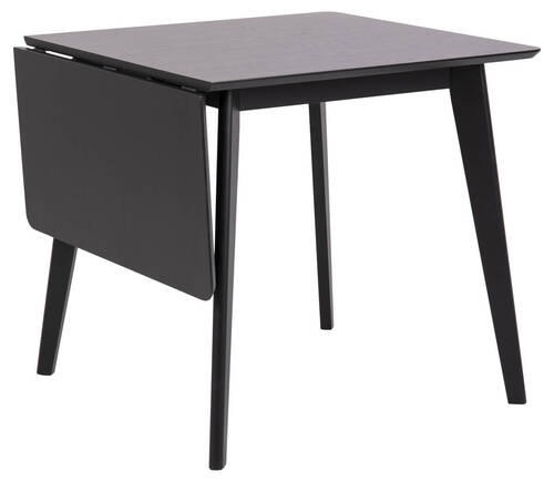 ESSTISCH 80-120/80/76 cm Kautschukholz furniert Holz Schwarz - Schwarz, KONVENTIONELL, Holz (80-120/80/76cm) - MID.YOU