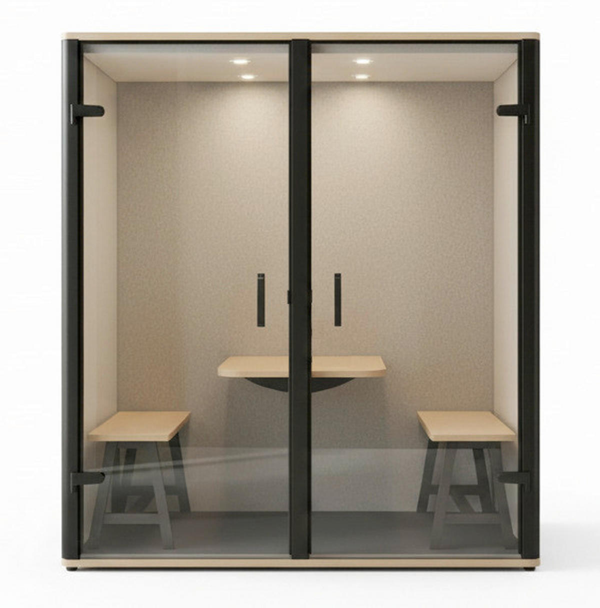 MEETINGBOX   - Schwarz, MODERN, Glas/Holzwerkstoff (190,9/215,5/99,4cm) - Bosse