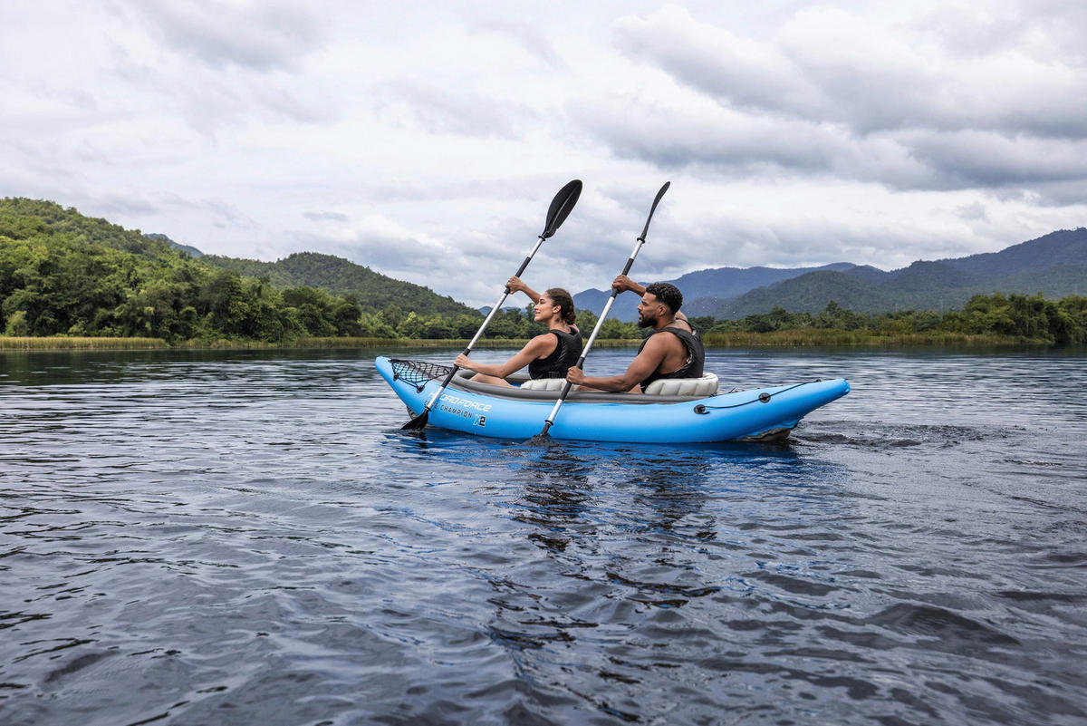 KAJAK 65052 VENTURA KAYAK  - Blau/Grau, KONVENTIONELL, Kunststoff/Metall (331/88cm) - Bestway