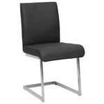 SCHWINGSTUHL  in Stahl Mikrofaser  - Edelstahlfarben/Schwarz, Design, Holzwerkstoff/Textil (48/91/60cm) - Dieter Knoll