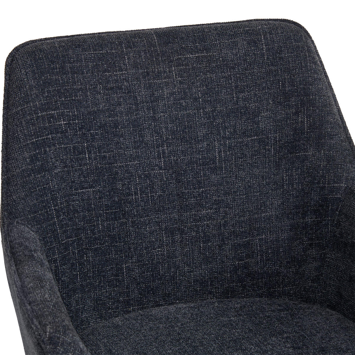 ARMLEHNSTUHL  in Eisen Leinenoptik  - Schwarz/Dunkelblau, KONVENTIONELL, Holz/Textil (60/86.5/61cm) - MID.YOU