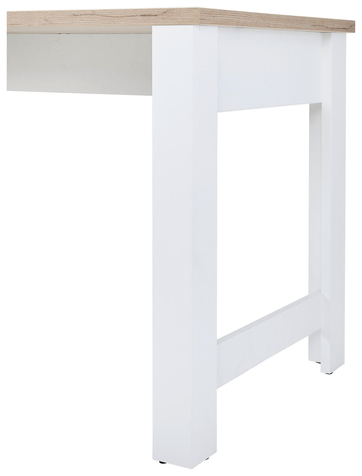 SCHREIBTISCH 160/65/80 cm  in Weiß, Eiche Artisan  - Graphitfarben/Weiß, KONVENTIONELL, Holzwerkstoff/Kunststoff (160/65/80cm) - Hom`in
