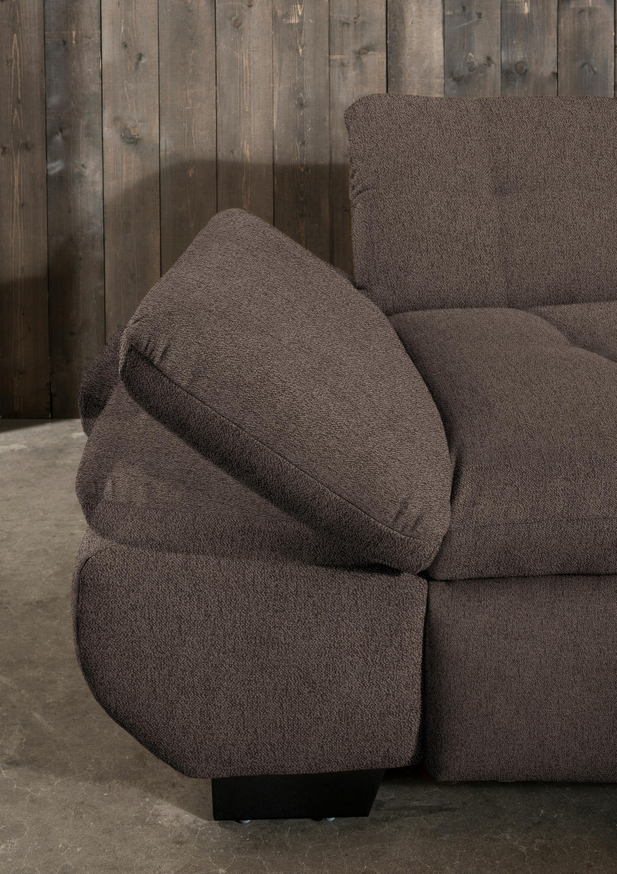 ECKSOFA in Mikrofaser Hellbraun  - Hellbraun/Schwarz, Design, Textil/Metall (290/198cm) - Xora