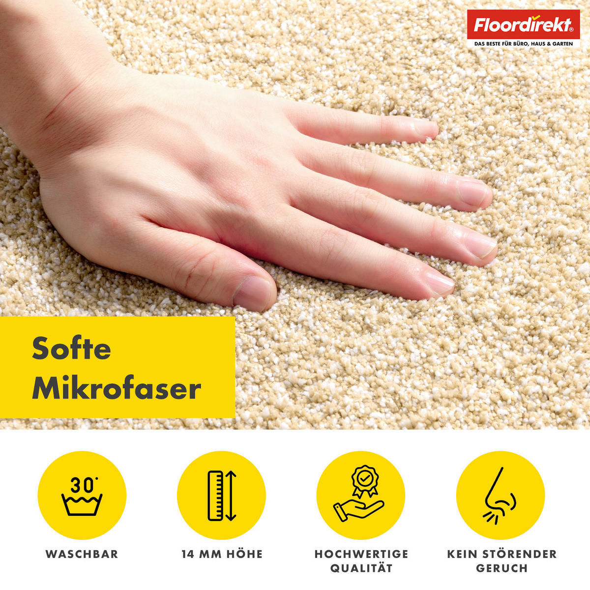 BADEMATTE Nasa Beige 120/180 cm  - Beige, Basics, Kunststoff/Textil (120/180cm) - Floordirekt