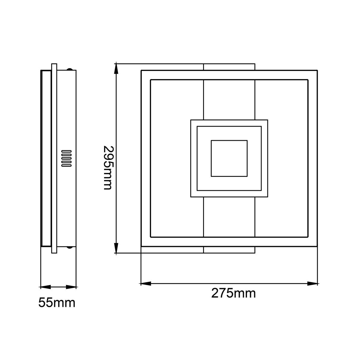 LED-DECKENLEUCHTE   - Hellbraun/Schwarz, Design, Holz/Kunststoff (5,5/29,5/27,5cm) - Brilliant