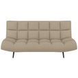 SCHLAFSOFA  in Mikrofaser Beige  - Beige/Schwarz, KONVENTIONELL, Holz/Textil (197/85/92cm) - Carryhome
