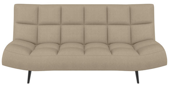 SCHLAFSOFA  in Mikrofaser Beige  - Beige/Schwarz, KONVENTIONELL, Holz/Textil (197/85/92cm) - Carryhome