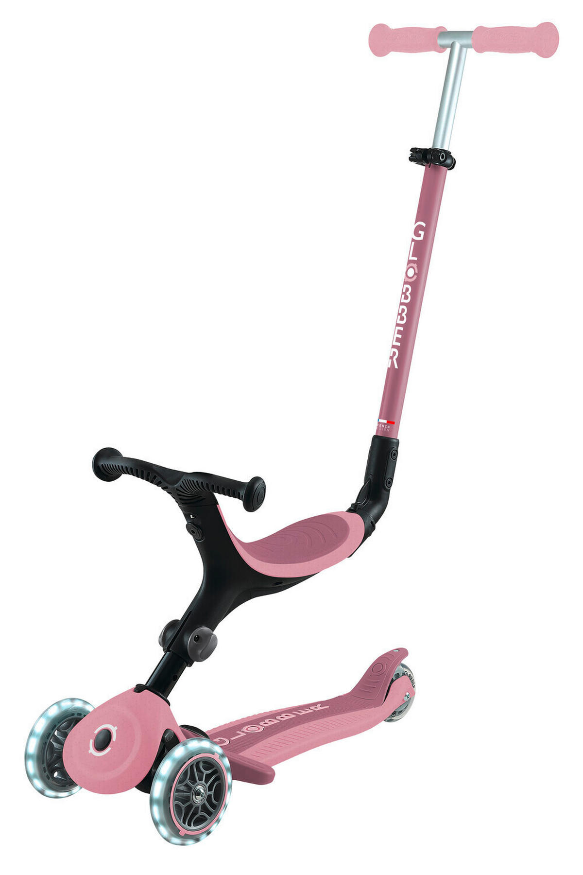 LAUFRAD GO-UP ACTIVE LIGHTS ECO 3IN1  - Pink/Beere, LIFESTYLE, Kunststoff/Metall (67/28/95,5cm) - GLOBBER