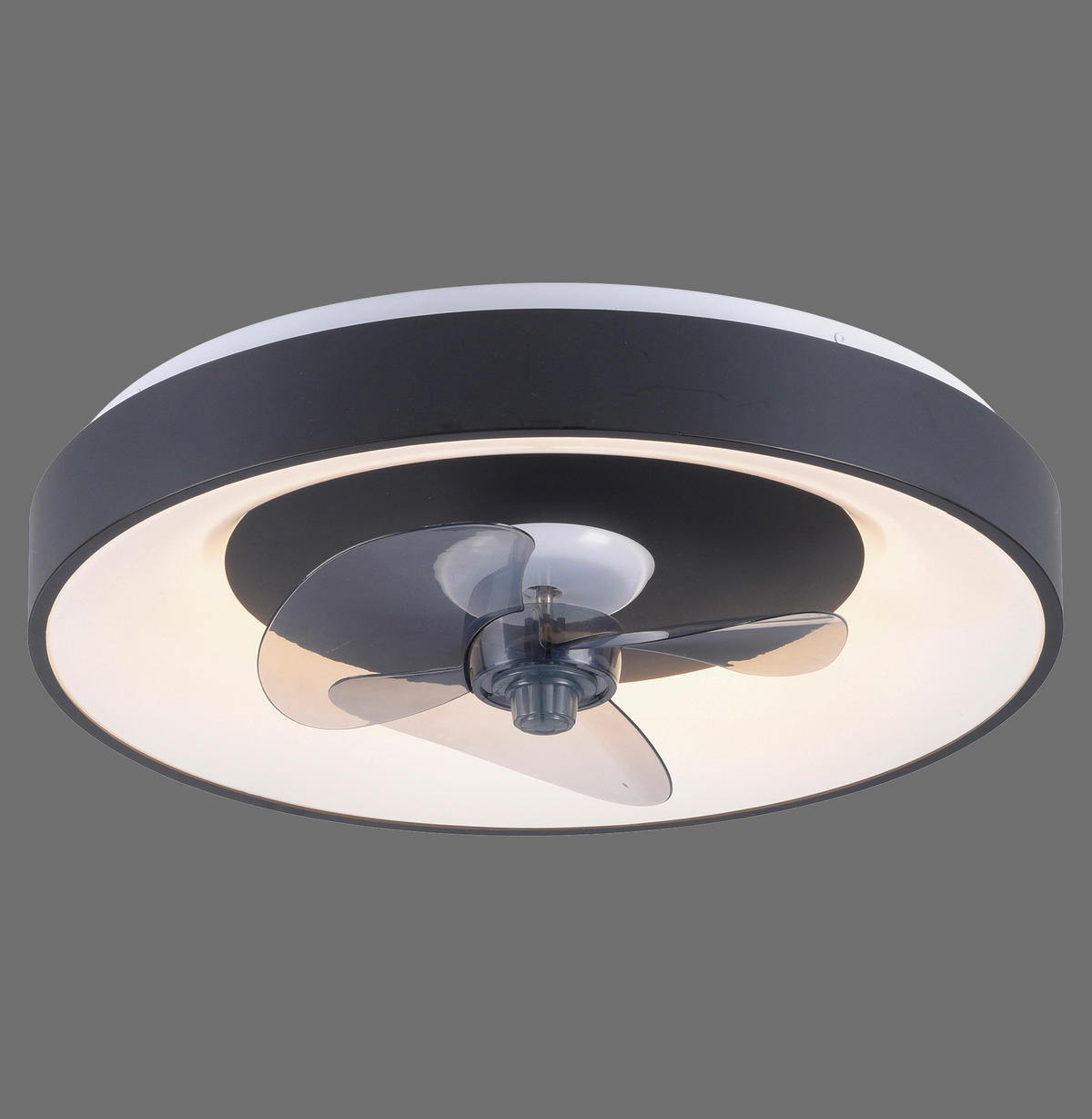 PLAFONSKI VENTILATOR  VENIKA  - crna, Dizajnerski, metal/plastika (48,6/48,6/12cm)