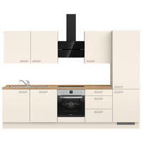 KÜCHENLEERBLOCK 300 cm   in Eichefarben, Magnolie  - Edelstahlfarben/Eichefarben, MODERN, Holzwerkstoff/Metall (300cm) - Nobilia