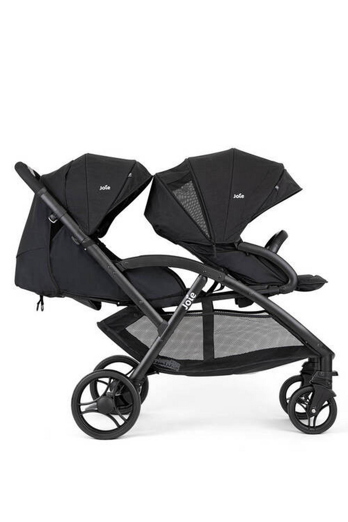 GESCHWISTERWAGEN EVALITE DUO  - Schwarz, Basics, Textil/Metall (56/101,5/104cm) - Joie
