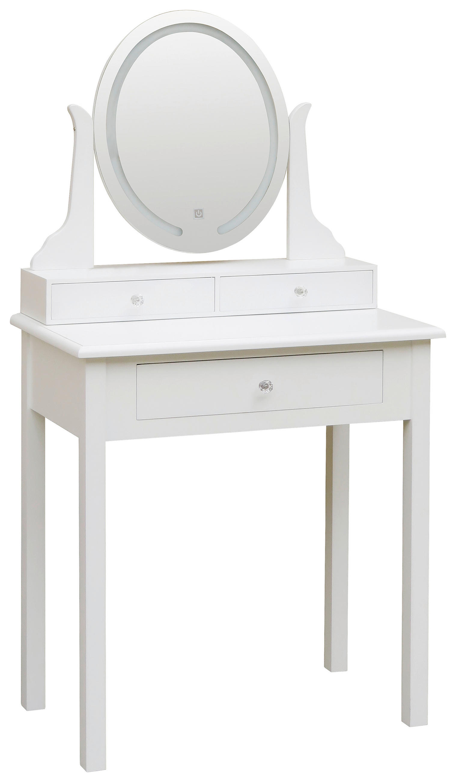 Schminktisch Kathi Weiß B: 70 cm Mit Spiegel, Led und Lade