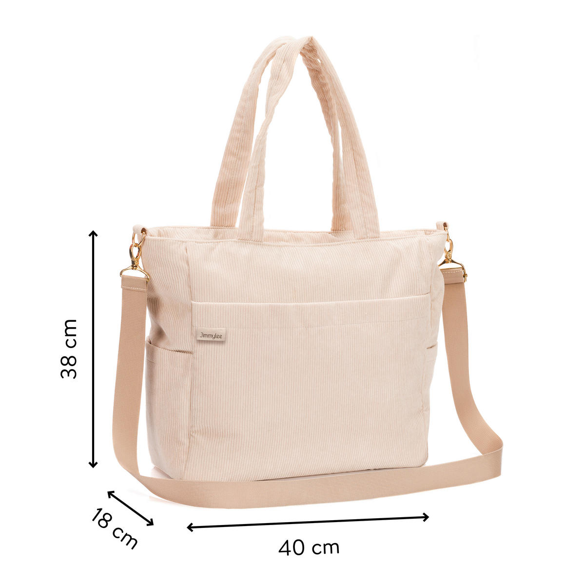 WICKELTASCHE  - Sandfarben, Basics, Kunststoff (39/15/36cm) - Jimmylee