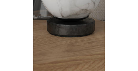 TISCHLEUCHTE Sirius 15/18 cm   - Schwarz/Weiß, Design, Glas/Metall (15/18cm) - Dieter Knoll