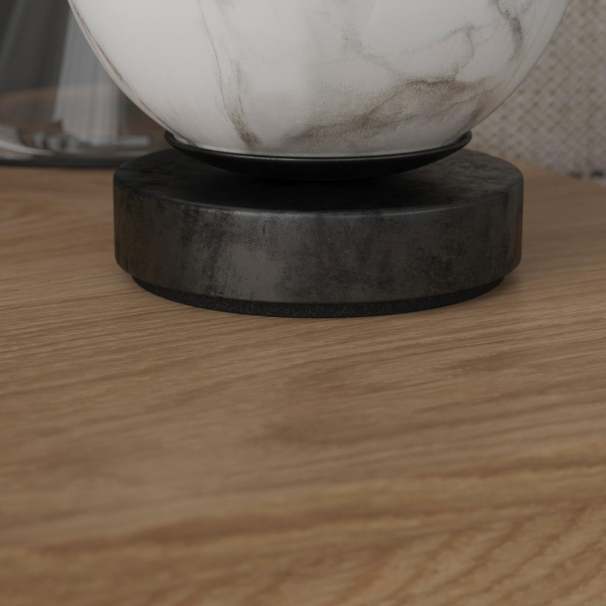 Veioză 15/18 cm    - alb/negru, Design, sticlă/metal (15/18cm) - Dieter Knoll