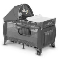 REISEBETT Sven Plus Grau, Dunkelgrau  - Dunkelgrau/Grau, Basics, Kunststoff (71/86/127cm) - Lionelo