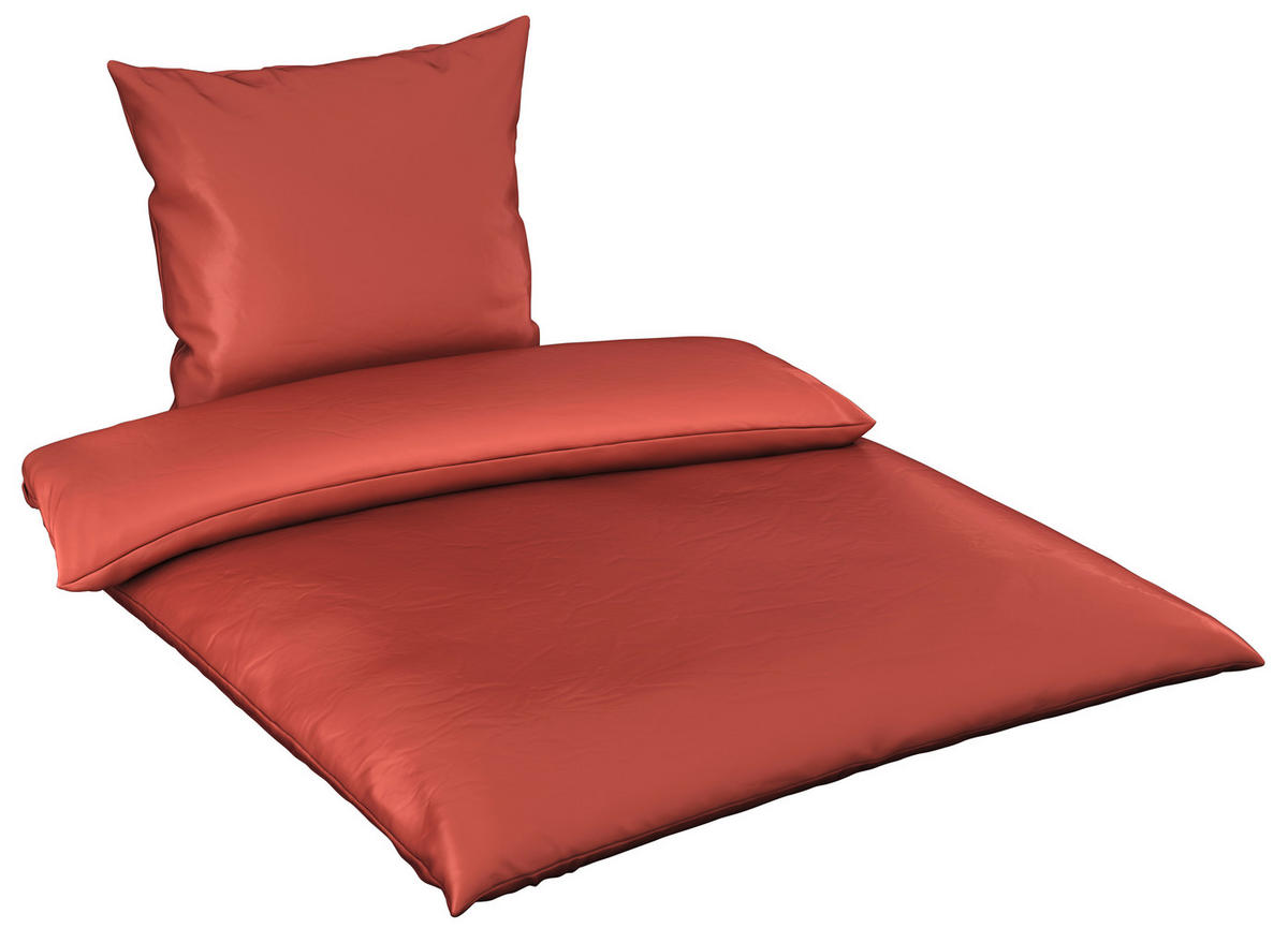 BETTWÄSCHE Segesta Satin 155/220 cm  - Terracotta, MODERN, Textil (155/220cm) - Novel
