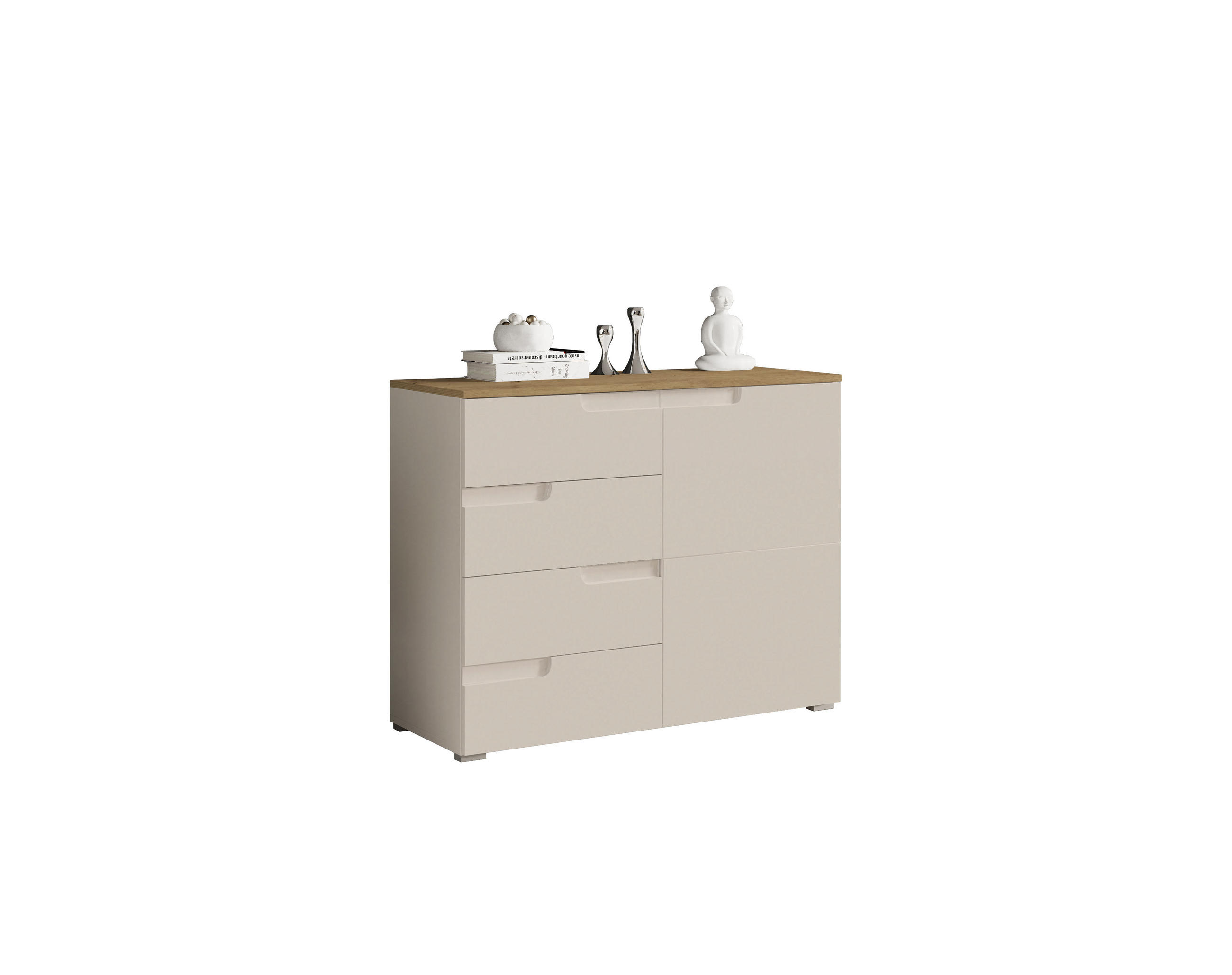 KOMMODE in 100/80/40 cm - Kaschmir/Eiche Artisan, Design, Holzwerkstoff/Kunststoff (100/80/40cm) - home24