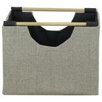 REGALKORB 27/27/22 cm   - Hellgrau/Grau, Basics, Holz/Textil (27/27/22cm) - Landscape