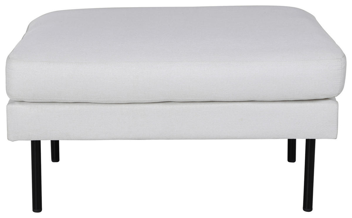 HOCKER in Metall, Kunststoff, Textil Schwarz, Beige  - Beige/Schwarz, Design, Kunststoff/Textil (85/47/64cm) - Livetastic