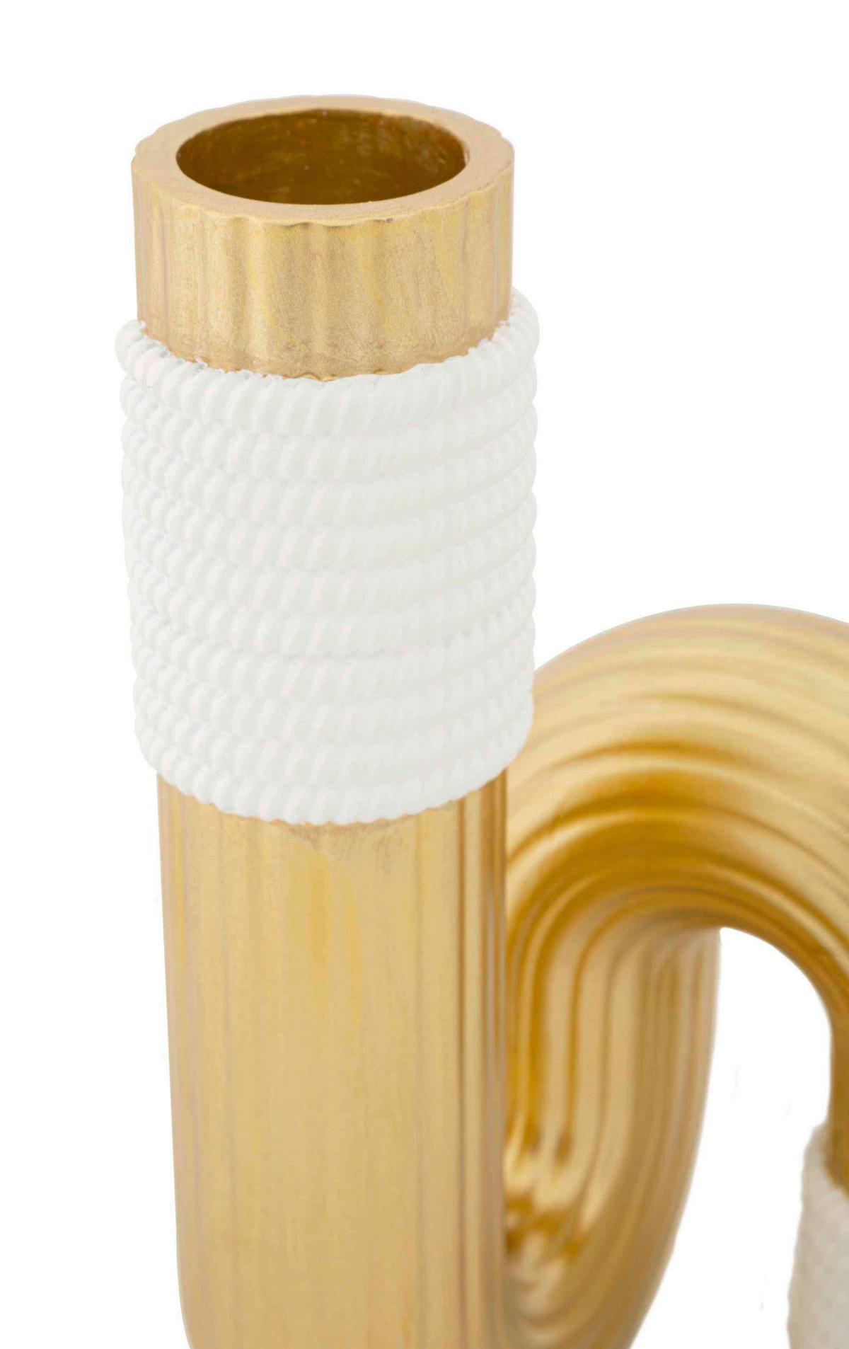 VASE  - Goldfarben/Weiß, Basics, Kunststoff (10.7/18.3/10.7cm)