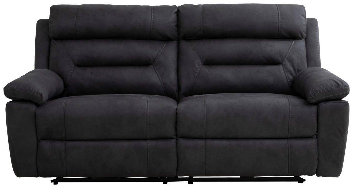 SOFFA i mikrofiber grå  - grå/svart, Klassisk, trä/textil (198/99/94cm) - Cantus