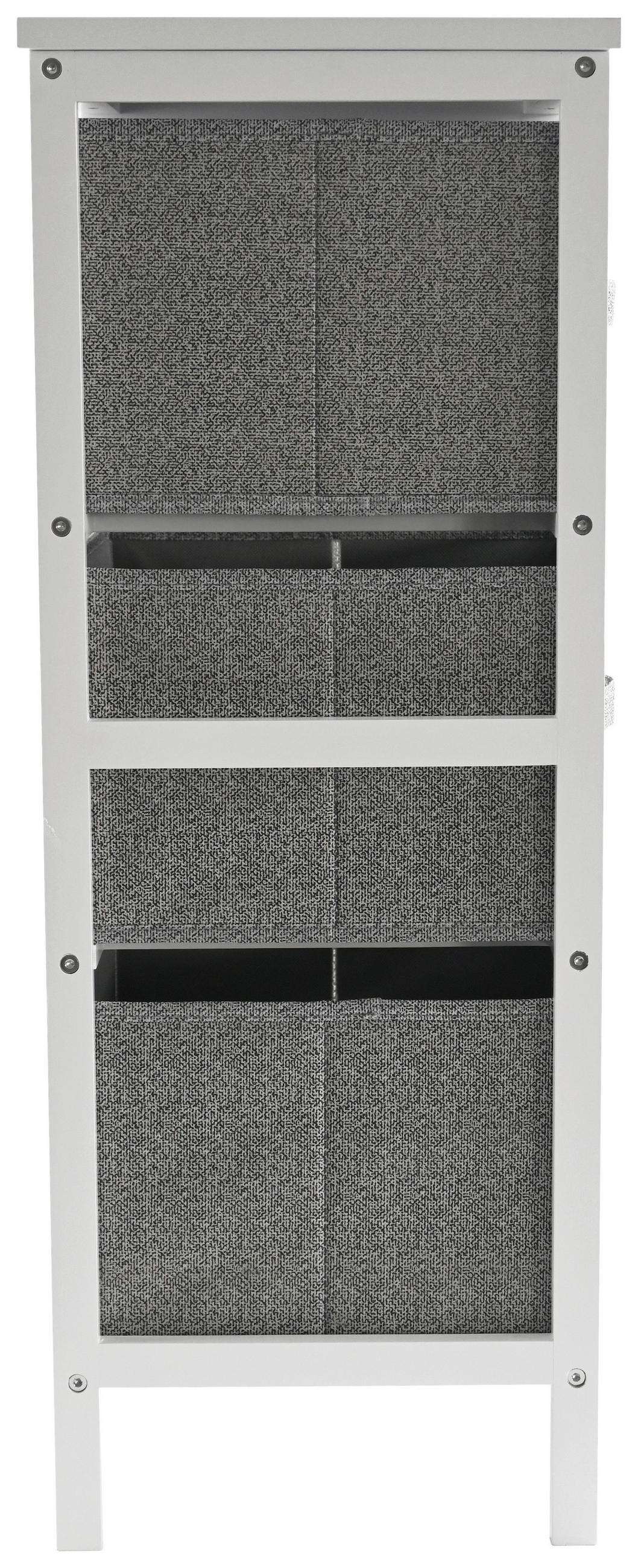 KOMMODE  in 37/80/30 cm  - Weiß/Grau, Basics, Karton/Holz (37/80/30cm) - Carryhome