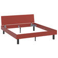 BETT 180/200 cm,  in Rot, Koralle  - Koralle/Rot, Design, Metall (180/200cm) - Xora