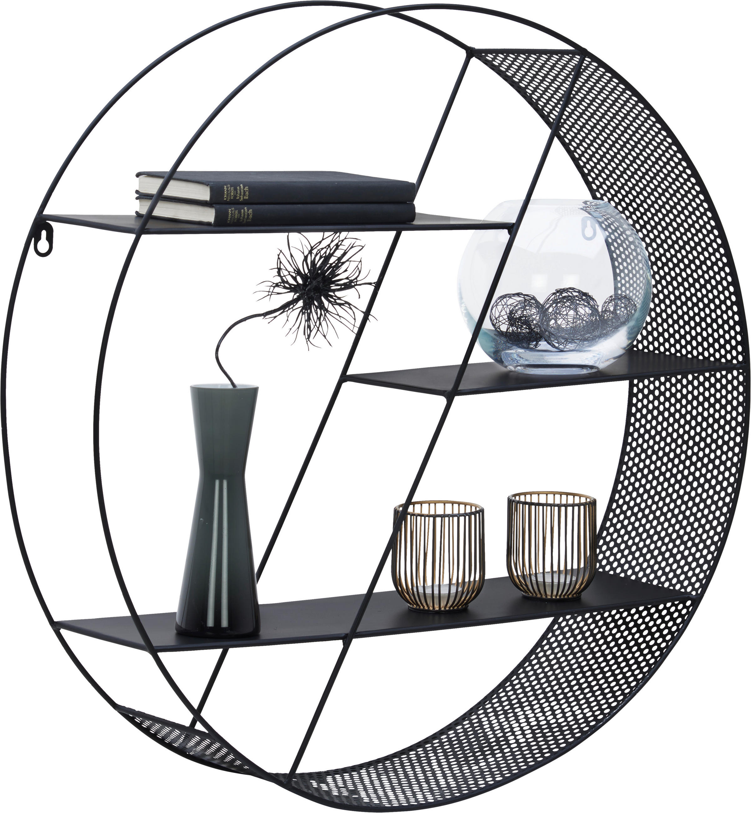 ETAJERĂ DE PERETE 60/60/15 cm - negru, Design (60/60/15cm) - Ambia Home