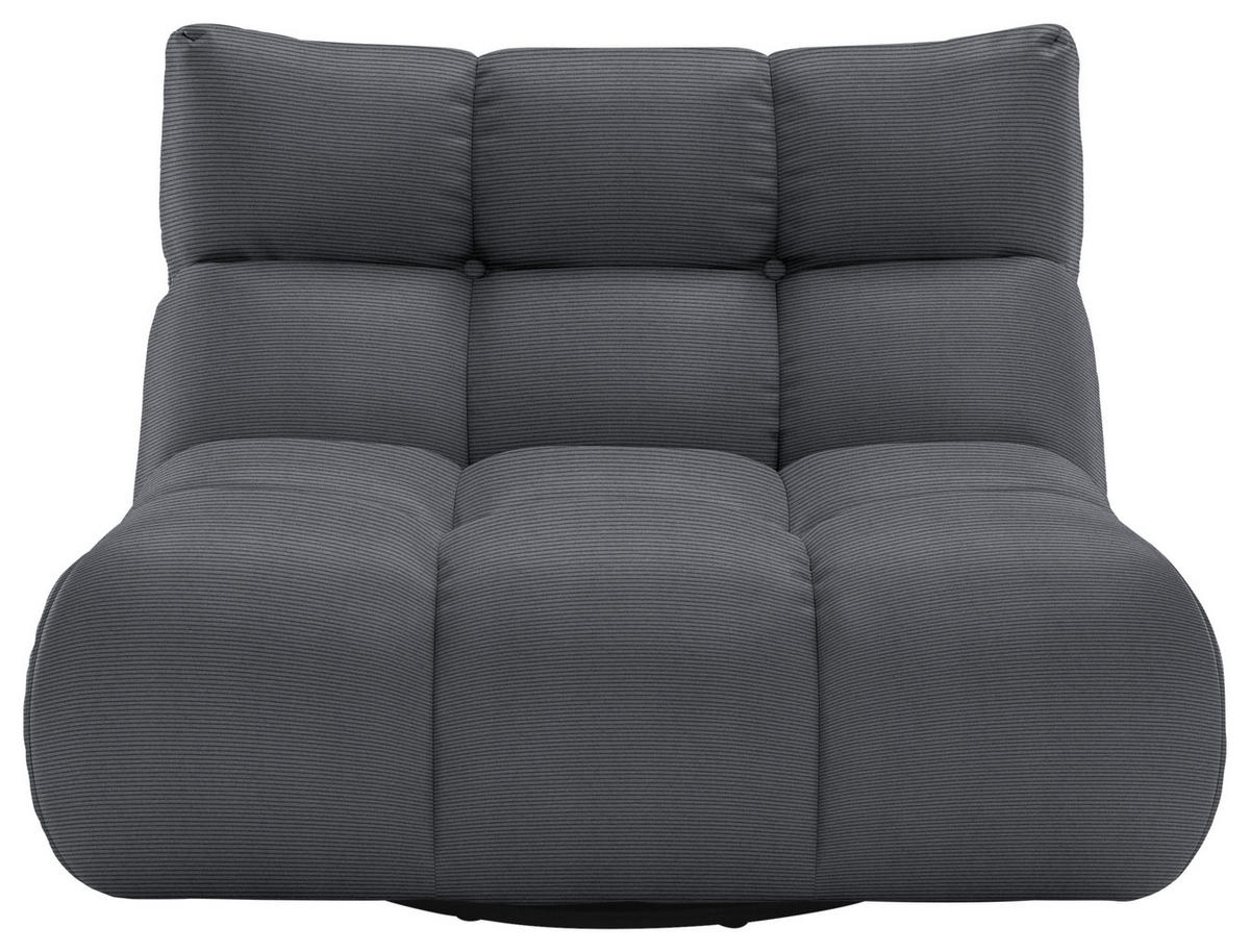 SESSEL Feincord Anthrazit  - Anthrazit/Schwarz, Design, Kunststoff/Textil (112/85/108cm) - Pure Home Lifestyle