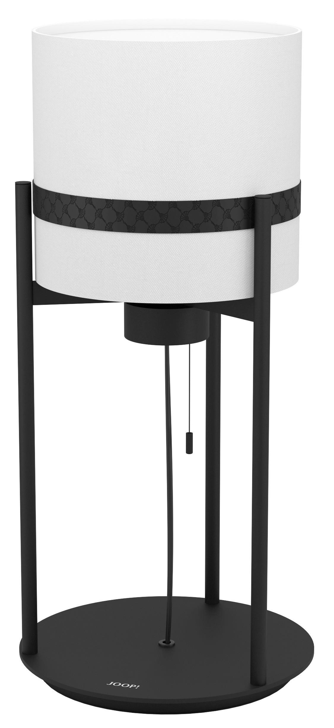 TISCHLEUCHTE ROUND LIGHTS 21,5/52 cm   - Schwarz/Weiß, LIFESTYLE, Textil/Metall (21,5/52cm) - Joop!
