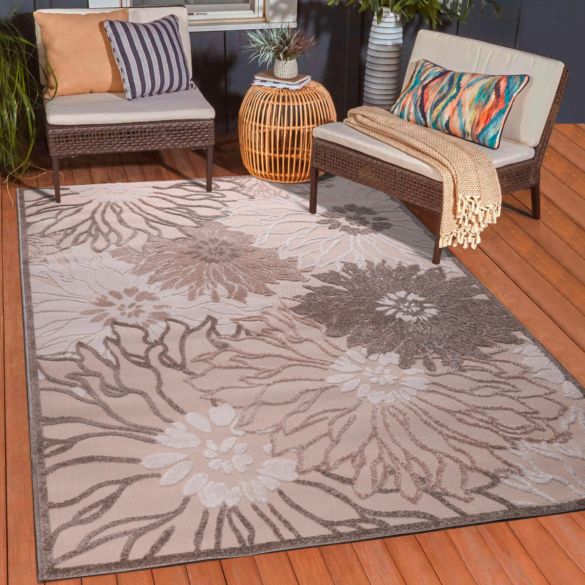 LÄUFER 80/200 cm Floral  - Beige/Creme, LIFESTYLE, Kunststoff/Textil (80/200cm) - Novel