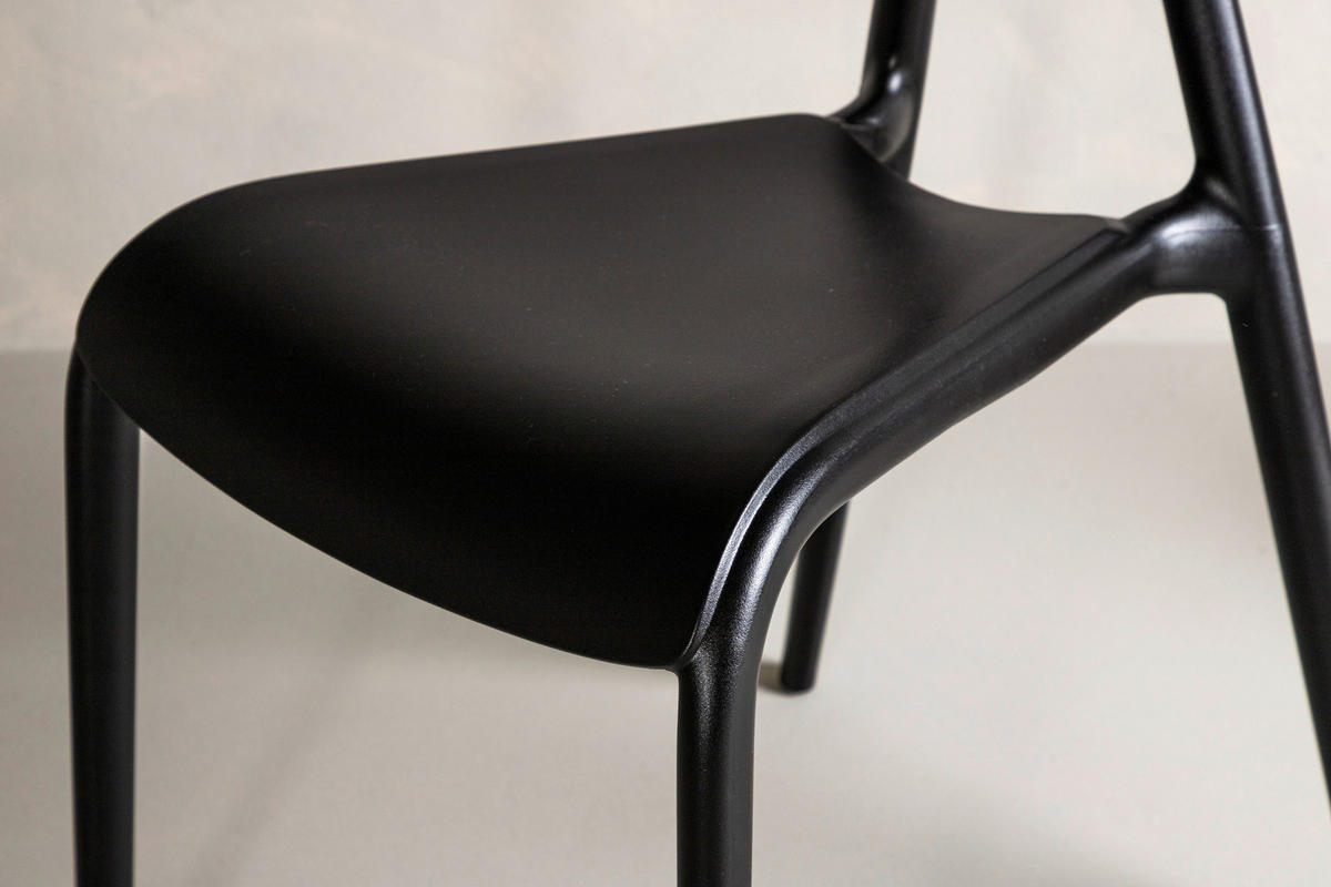 STOLSET slät  - svart, Design, plast (49/79.5/54cm) - Livetastic