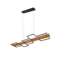 LED-HÄNGELEUCHTE HARPER 115/150 cm   - Schwarz/Braun, Natur, Holz/Metall (115/150cm) - Trio Leuchten