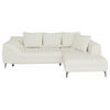 ECKSOFA Creme Struktur, Bouclé  - Creme/Schwarz, Design, Textil (177/276cm) - MID.YOU