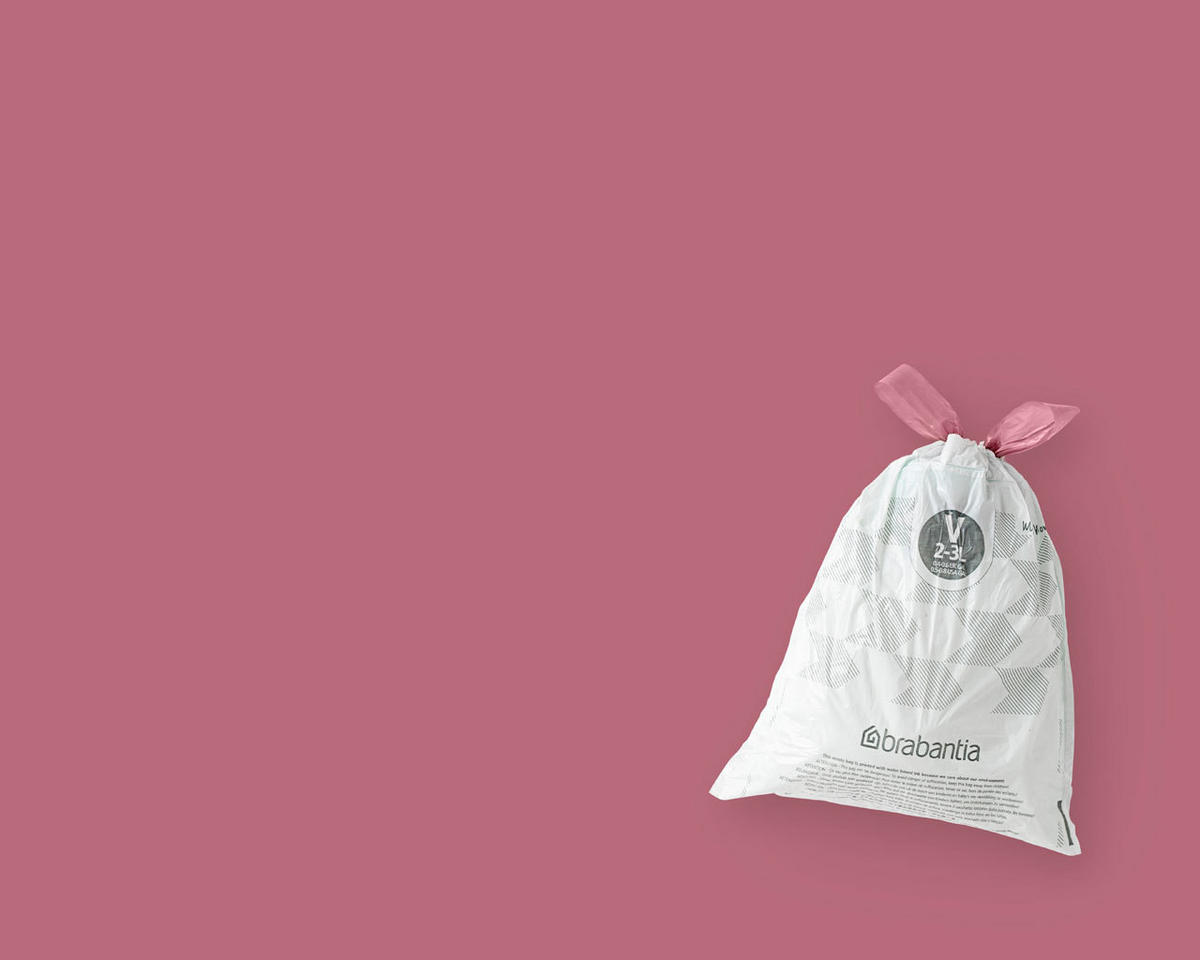 PYTEL NA ODPADKY  2-3 l - bílá, Design, plast (2-3cm) - Brabantia