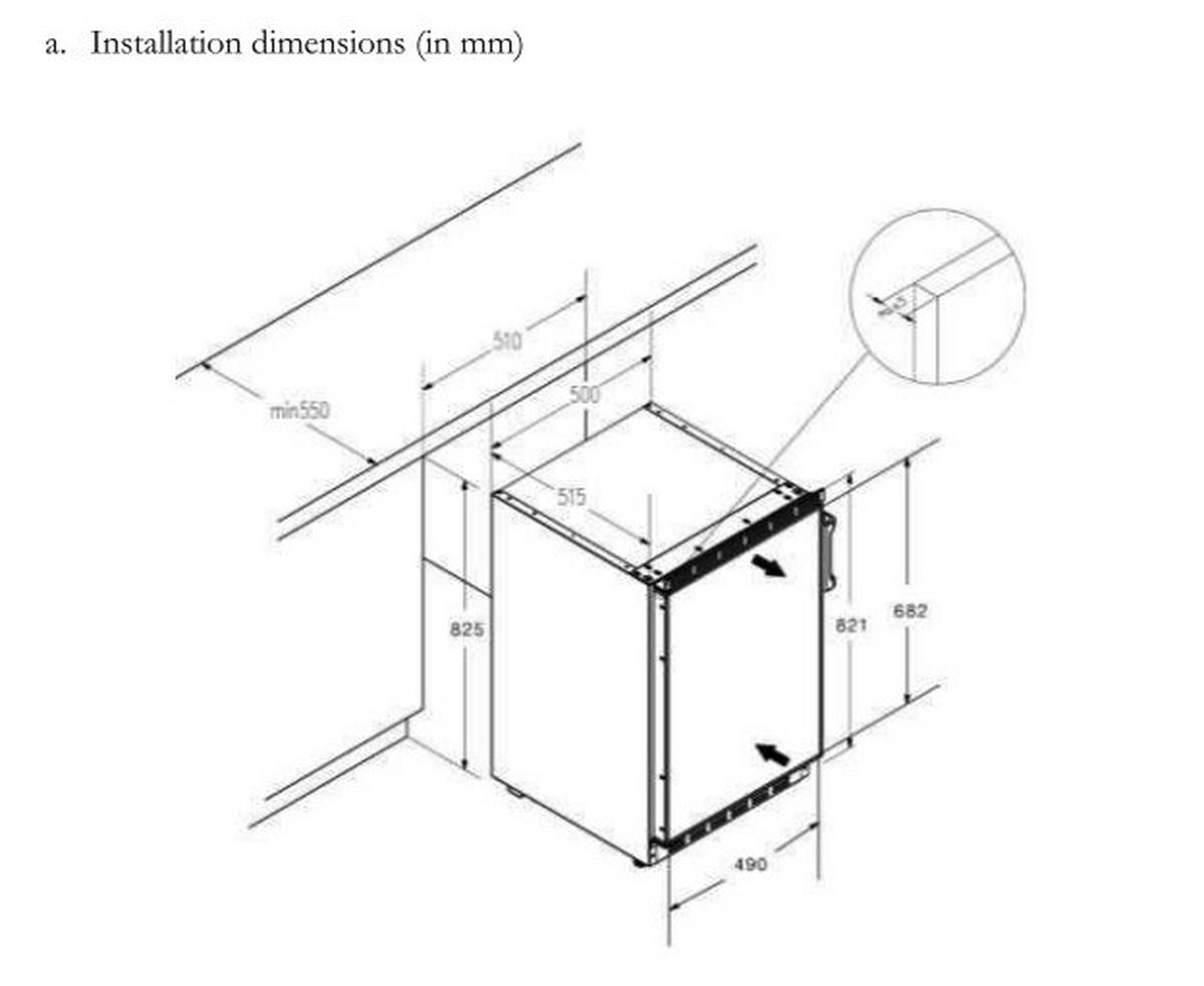 KÜHLSCHRANK 50/82,1/54,5 cm KS82.3EUB  - Weiß, Basics, Metall (50/82,1/54,5cm) - PKM