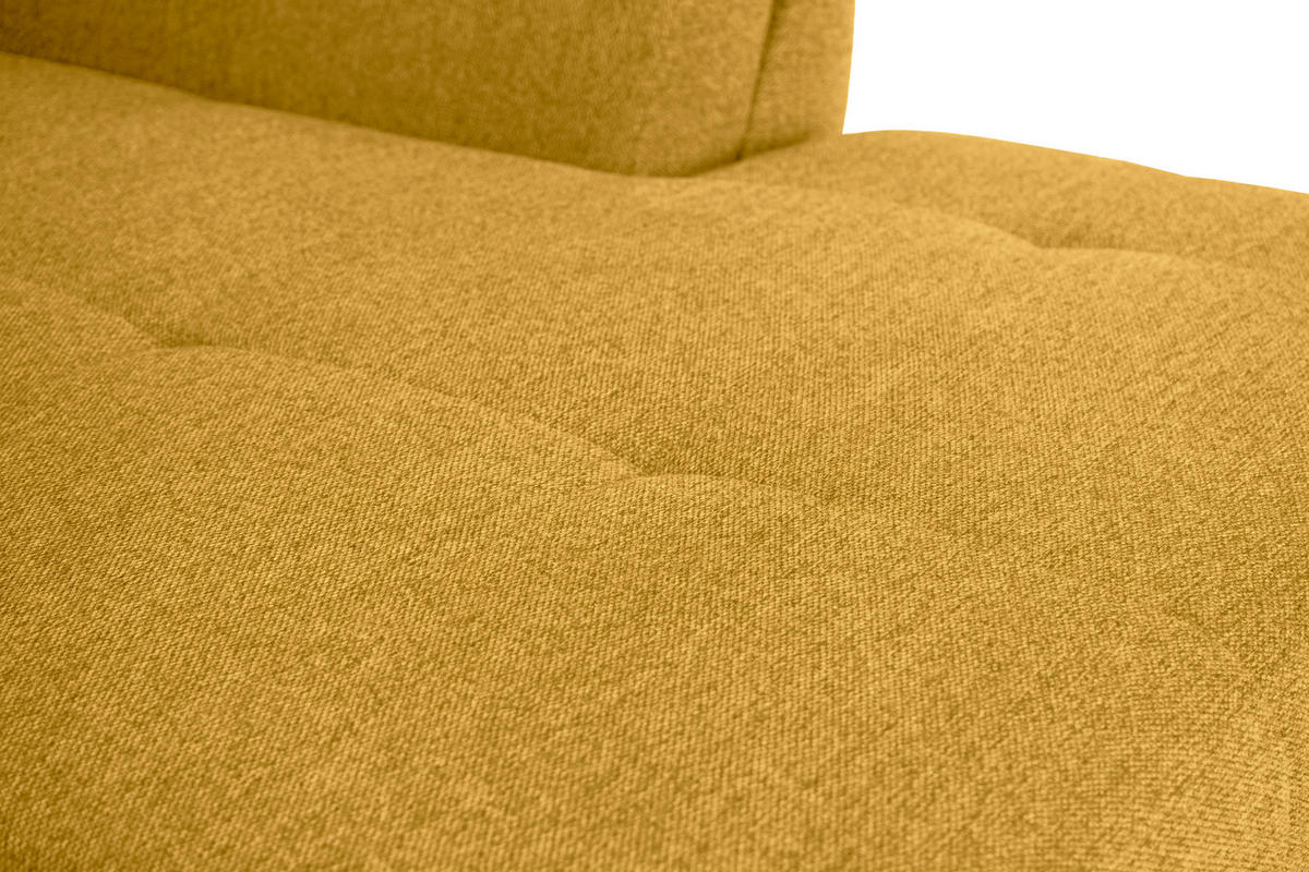 ECKSOFA in Webstoff Gelb  - Gelb/Schwarz, Design, Kunststoff/Textil (278/187cm) - Livetastic