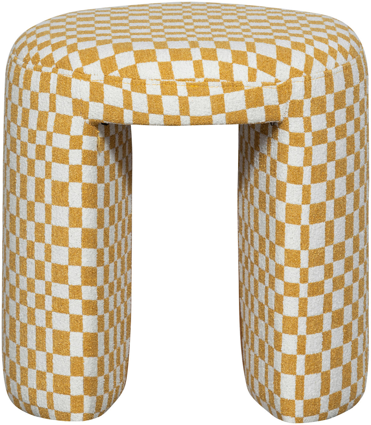 HOCKER Charlie Webstoff Gelb, Weiß  - Gelb/Weiß, Design, Textil (45/47/45cm) - Livetastic