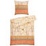 BETTWÄSCHE Makosatin Beige, Grün 135/200 cm - Beige/Grün, Basics, Textil (135/200cm) - BASSETTI