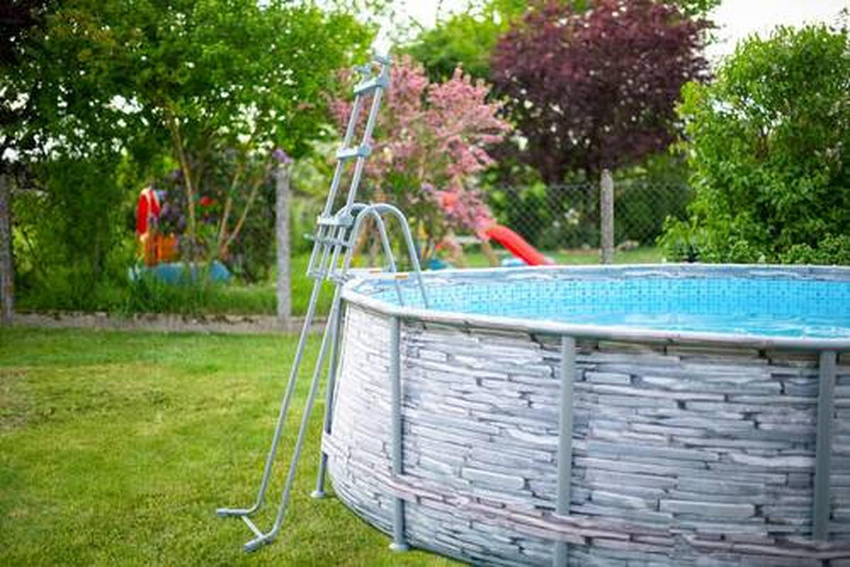 POOL PGP4W01442B 427/107 cm  - Grau, KONVENTIONELL, Kunststoff (427/107cm) - Ambia Garden