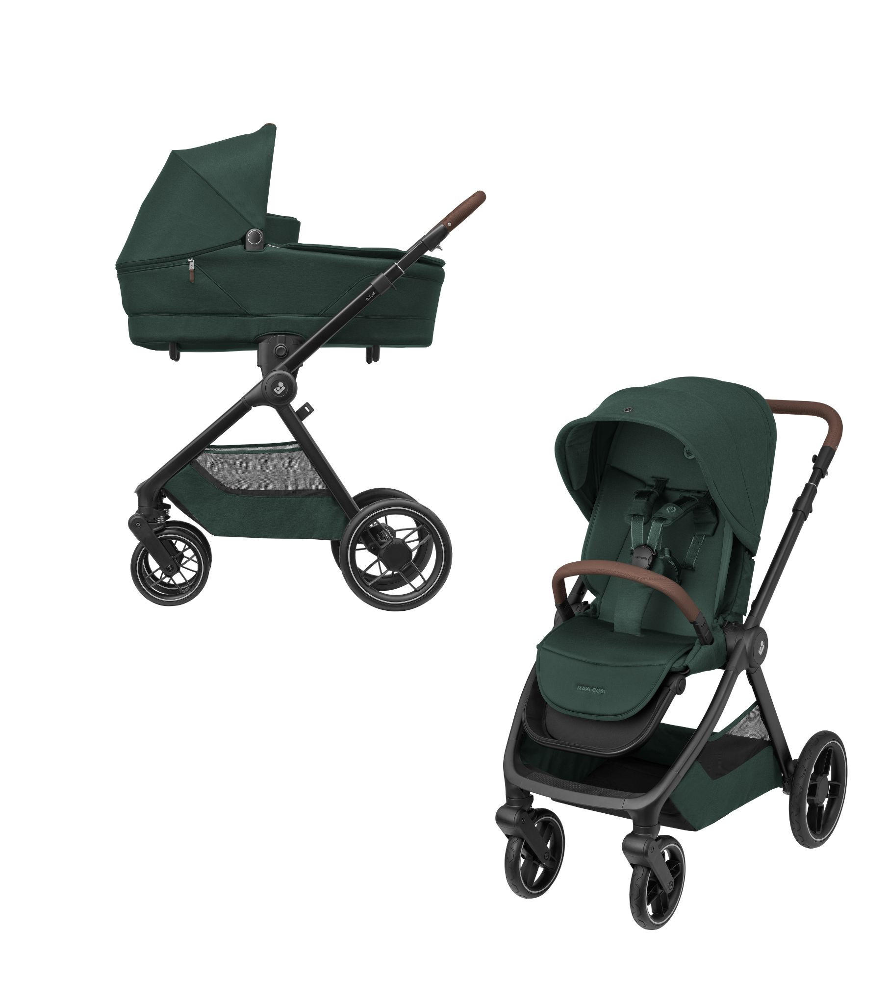 KOMBIKINDERWAGEN  Oxford+  Twillic Green  - Dunkelgrün, Basics, Textil (58/110/95.5cm) - Maxi-Cosi