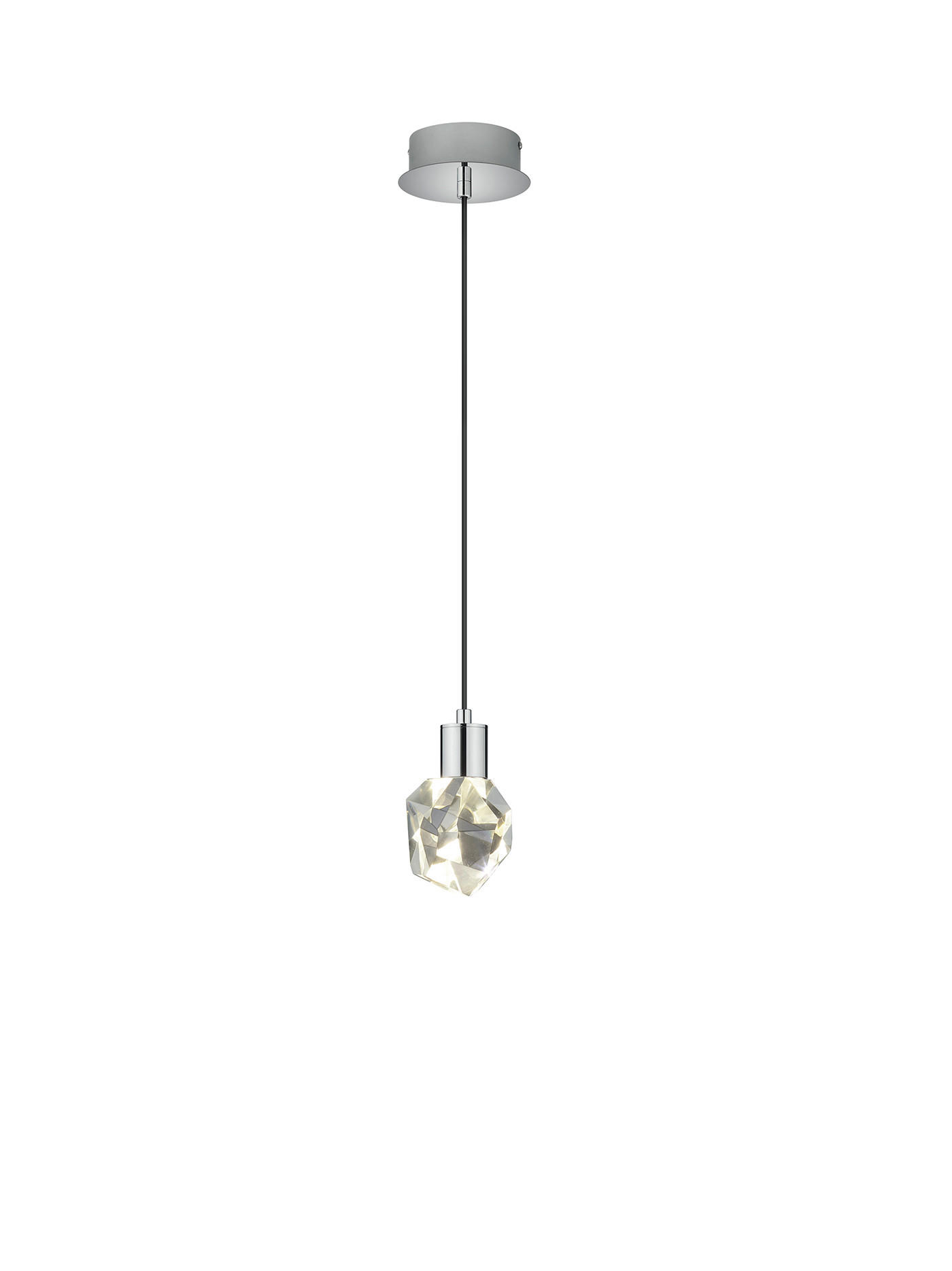 LED FÜGGESZTÉK - króm, Design, fém (13/150cm)
