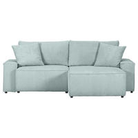 HÖRNSOFFA i manchester mintgrön  - mintgrön/svart, Klassisk, textil/plast (250/153cm) - MID.YOU