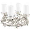 ADVENTSKERZENHALTER  - Silberfarben, Basics, Metall (38/15/38cm) - X-Mas