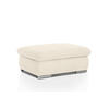 HOCKER in Textil Creme  - Chromfarben/Creme, Design, Textil/Metall (101/45/74cm) - Livetastic