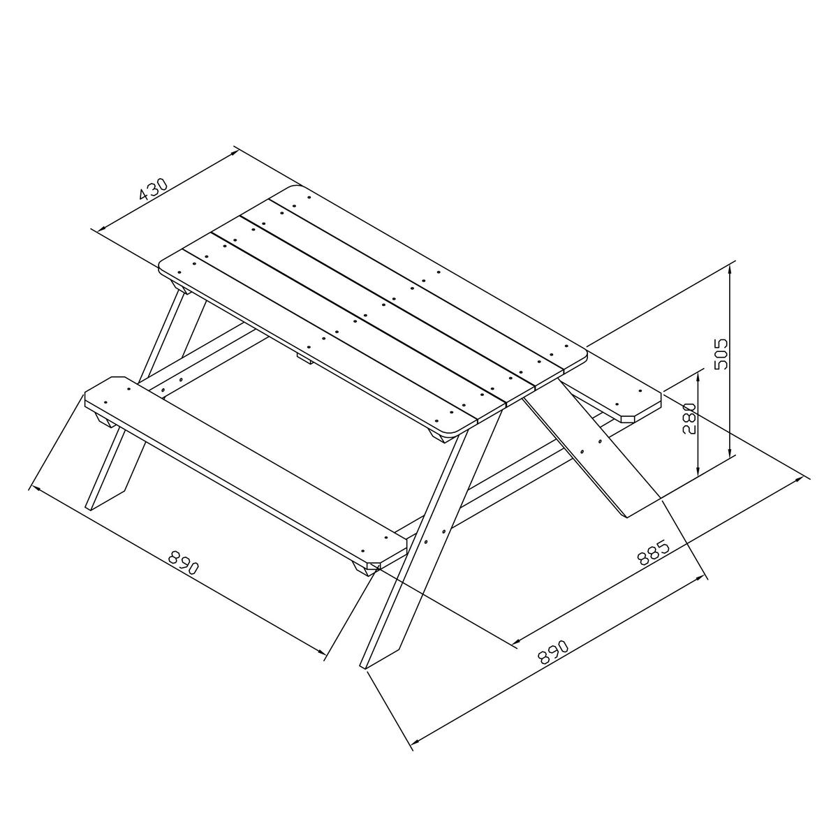 GARTENGARNITUR   - Braun, Konventionell, Holz (89/50,5/89cm)